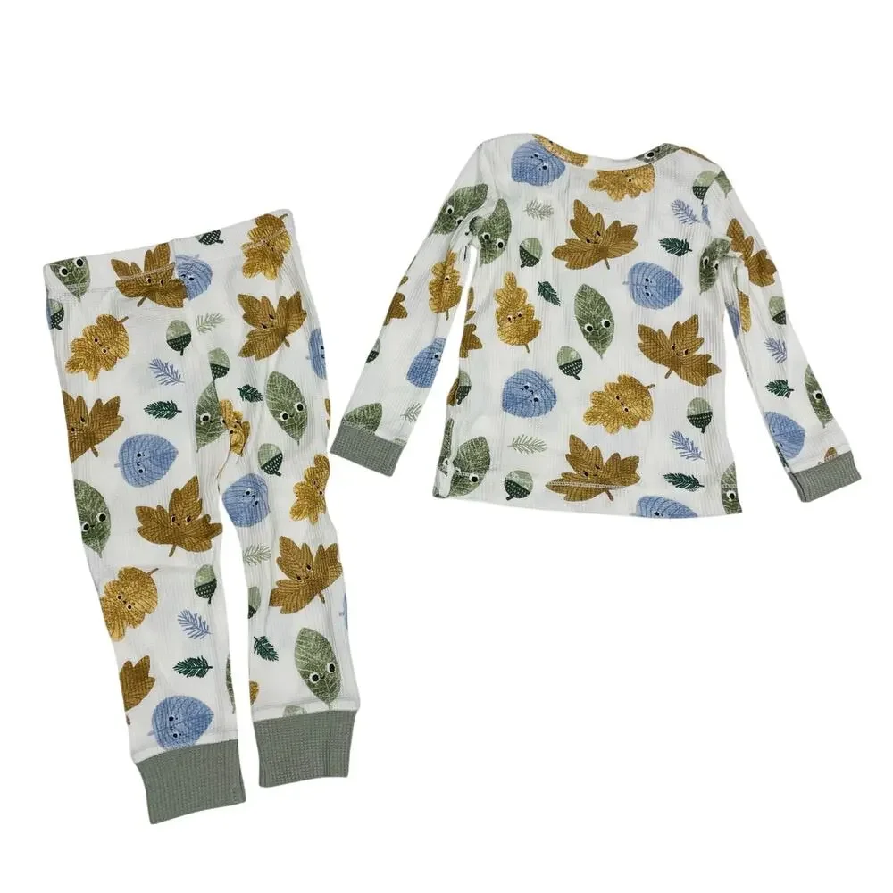 NWT Angel Dear 4T Cuddly Leaves PJs